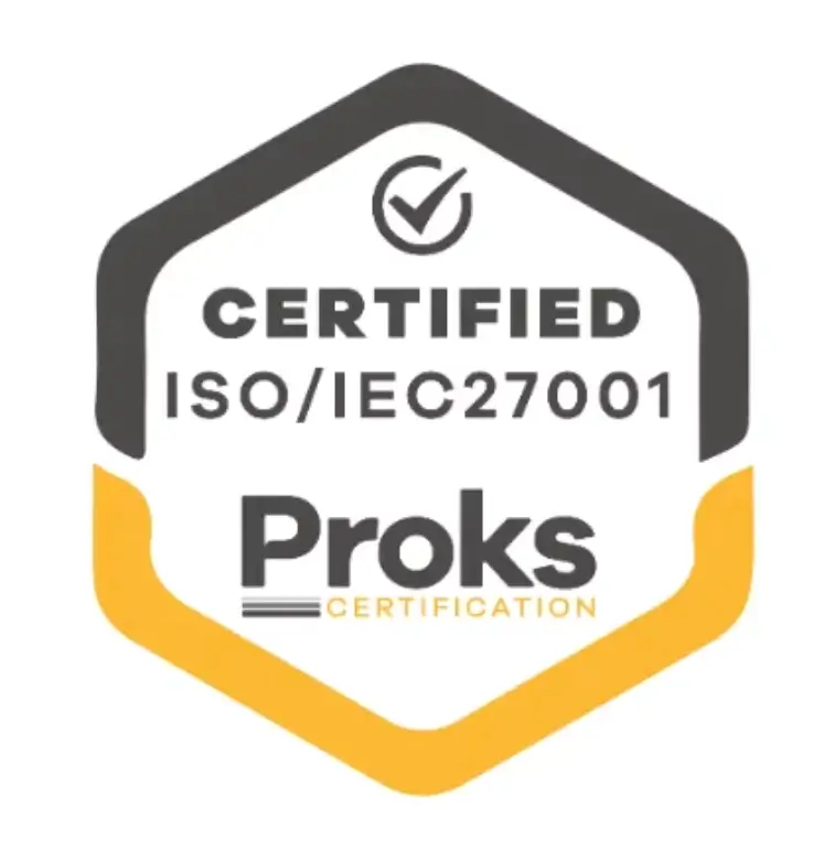 Qualitätssiegel für die Zertifizierung nach ISO 27001 für 360 DIGITALE TRANSFORMATION